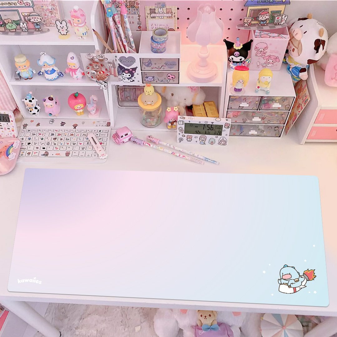 Astro Tato Exploring Galaxy Large Mouse Pad-Kawaii Dream