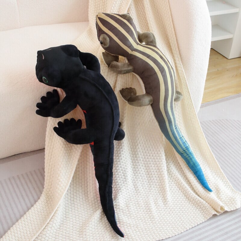 Black & Brown Lifelike Salamander Plushie-Kawaii Dream