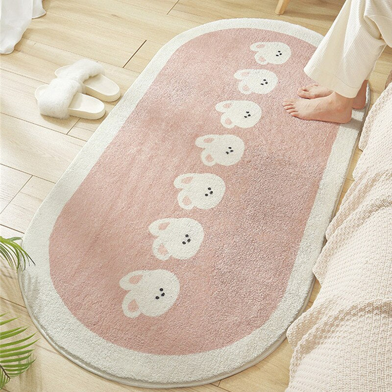 Cartoon Animal Soft Rounded Long Carpet-Kawaii Dream