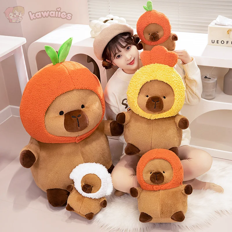 Chubby Capybara Plushie With Hat-Kawaii Dream