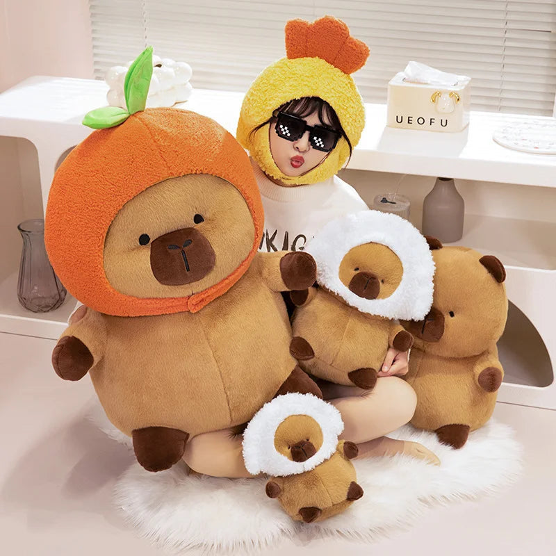 Chubby Capybara Plushie With Hat-Kawaii Dream