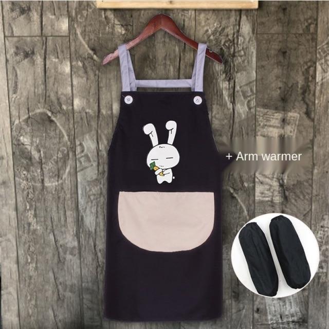 Cute Bunny My Carrot Apron with Short Sleeves-Kawaii Dream