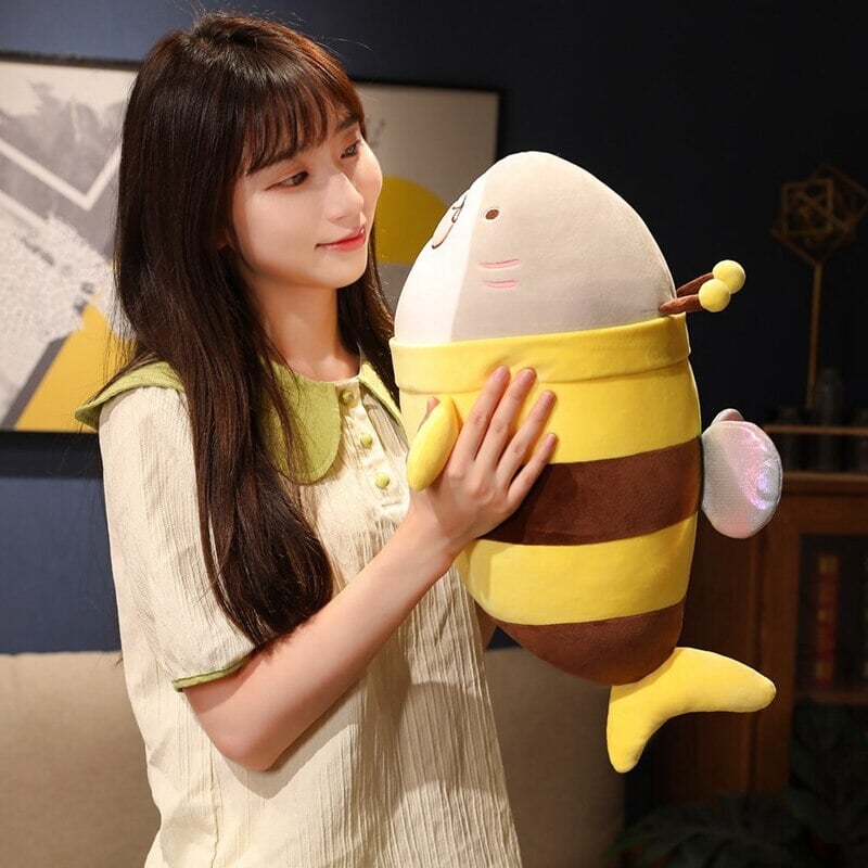 Cute Chonky Half Shark Half Bee Plushie-Kawaii Dream