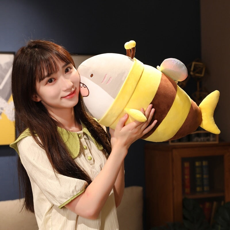 Cute Chonky Half Shark Half Bee Plushie-Kawaii Dream