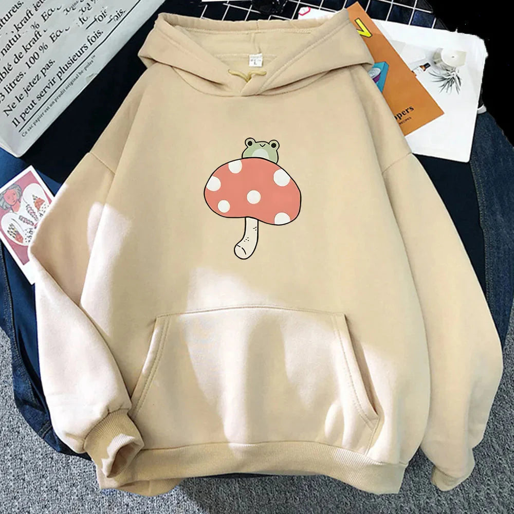 Cute Frog Mushroom Unisex Hoodie-Kawaii Dream
