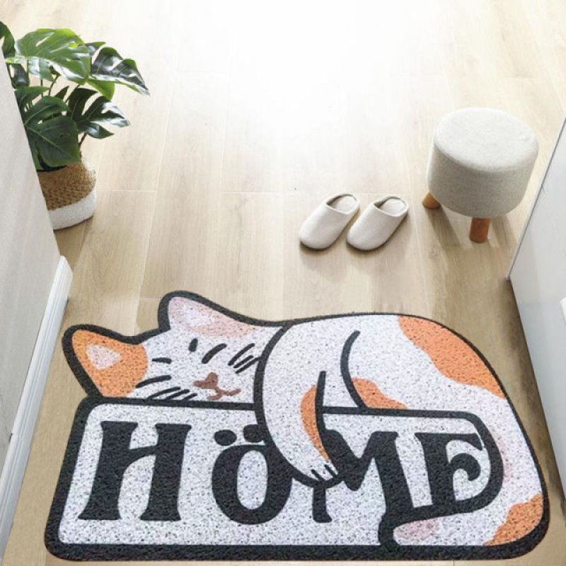 Cute Welcome Cats and Fruits Mat-Kawaii Dream