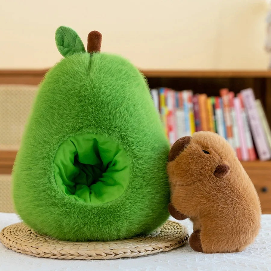 Fluffy Avocado Capybara Plushie-Kawaii Dream