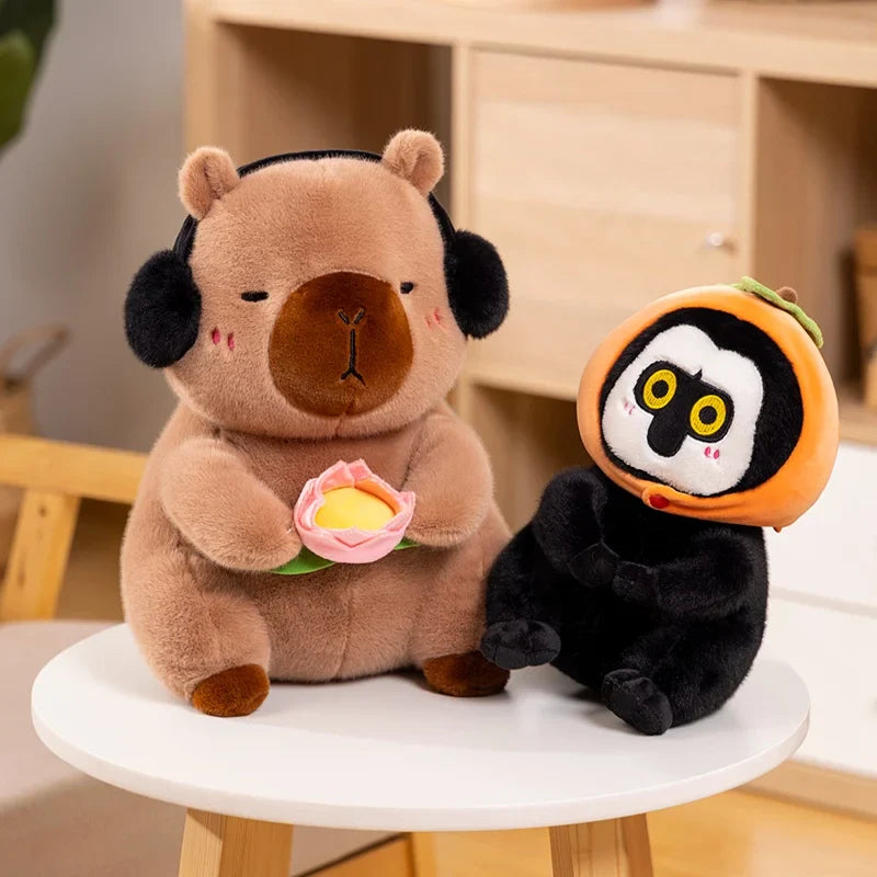Fluffy Capybara & Monkey Plushie Pals-Kawaii Dream