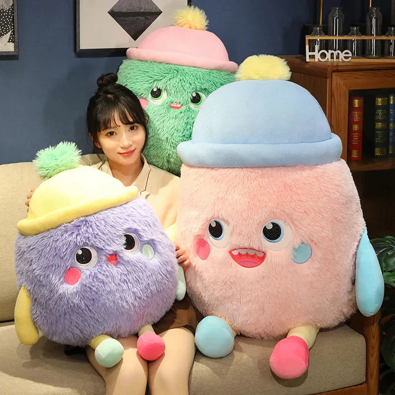 Fluffy Monster Milk Bottles Plushie-Kawaii Dream