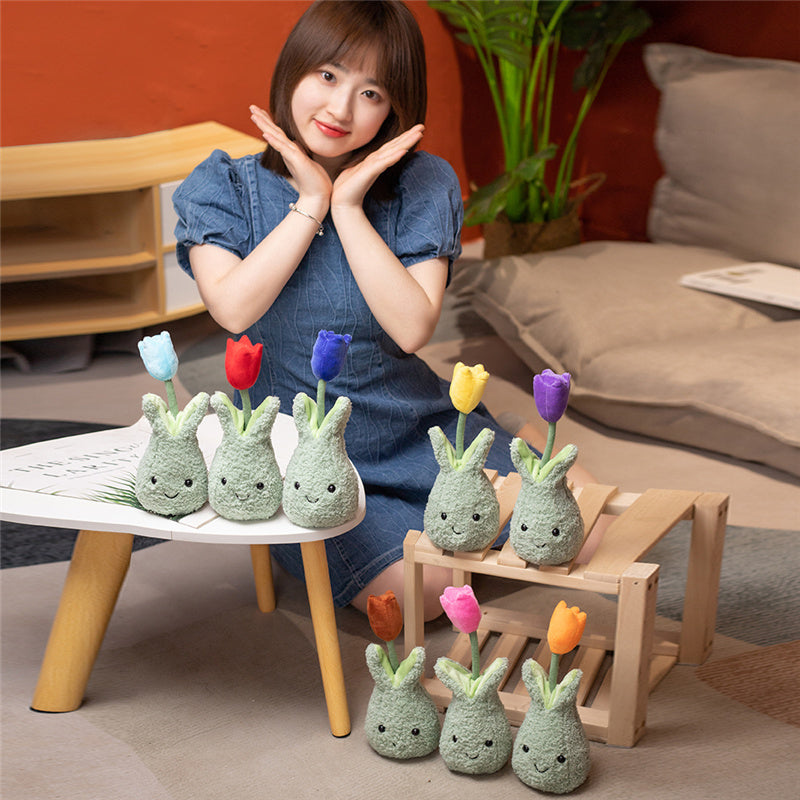 Friendly Cuddly Tulip 22cm Flower Pot Plushie Collection-Kawaii Dream