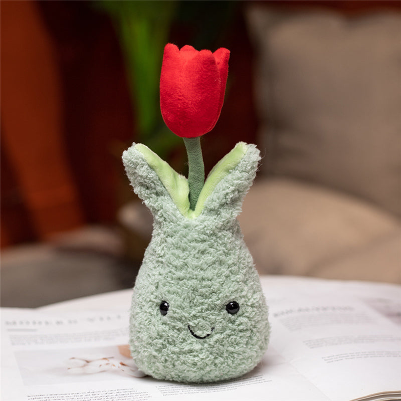 Friendly Cuddly Tulip 22cm Flower Pot Plushie Collection-Kawaii Dream