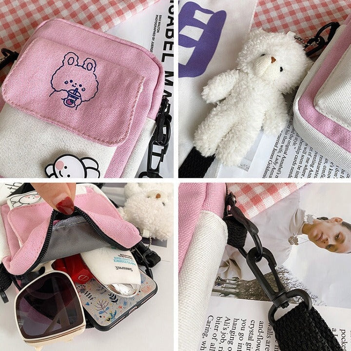 Funny Bunny Canvas Side Bag-Kawaii Dream