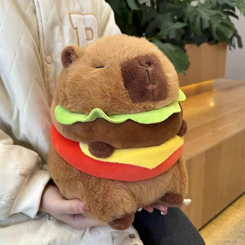 Hamburger Capybara Fluffy Plushie-Kawaii Dream