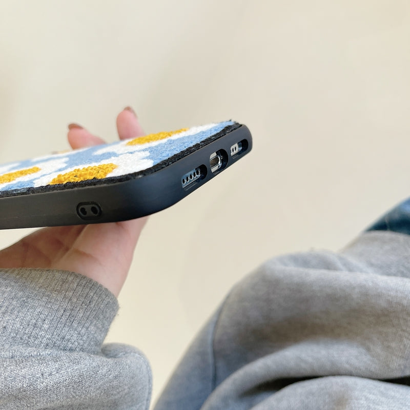 Happy Daisy Flower Plush iPhone Case-Kawaii Dream