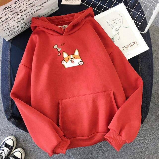 Harajuku Kawaii Corgi Hoodie-Kawaii Dream