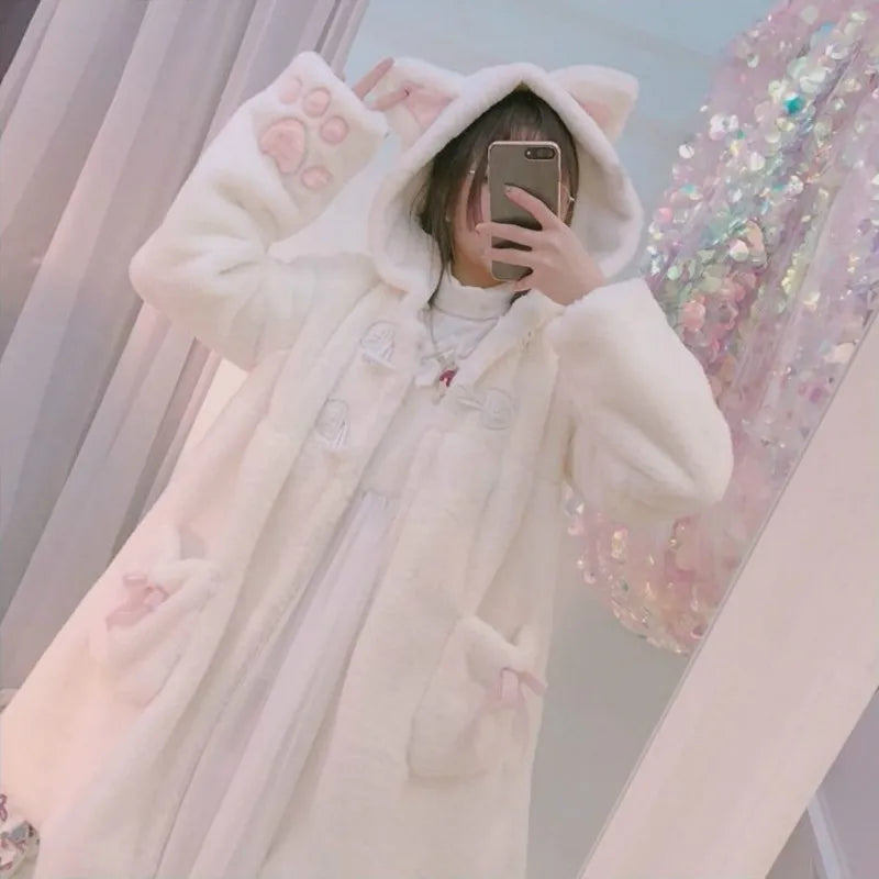 Sweet Lolita Cat Ear Hooded Coat
