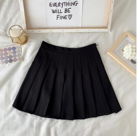 High Waist Cute Simple Pleated Short Light Skirt-Kawaii Dream
