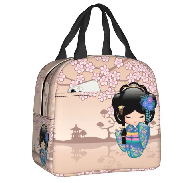 Japanese Keiko Kokeshi Doll Lunch Bag-Kawaii Dream