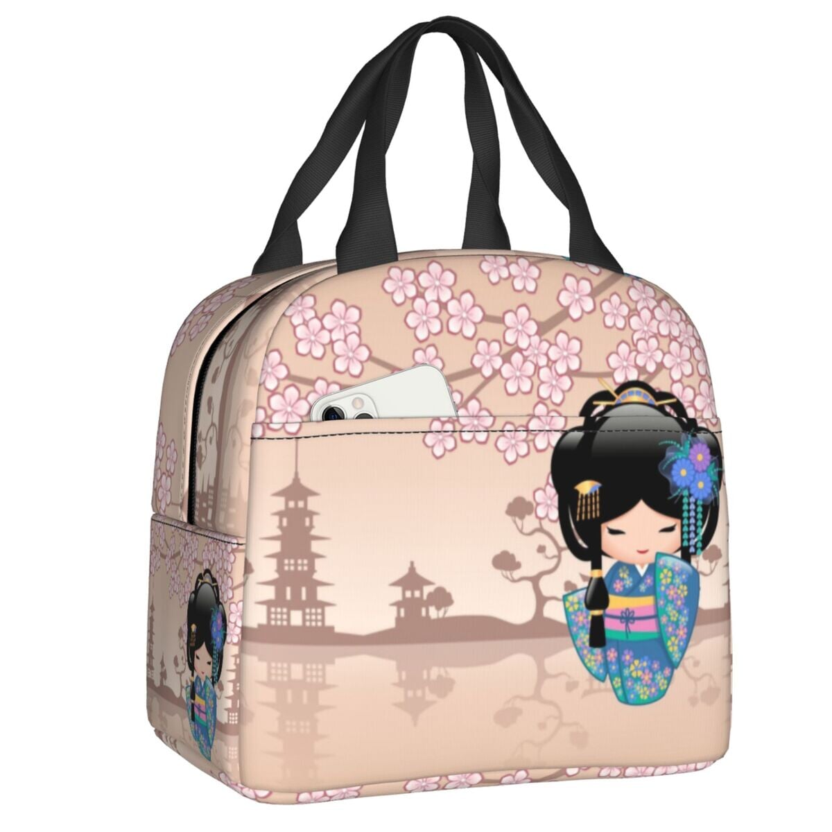 Japanese Keiko Kokeshi Doll Lunch Bag-Kawaii Dream