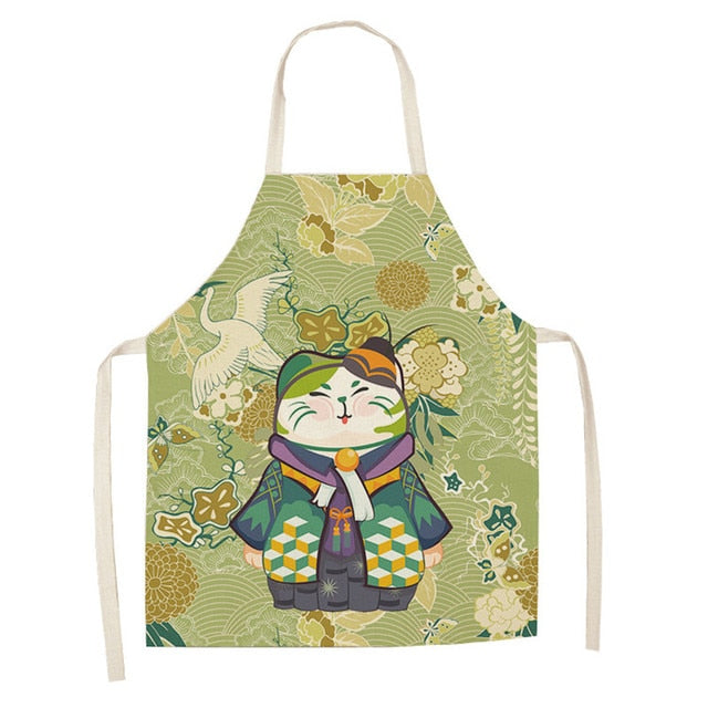 Japanese Lucky Cat Cotton Apron-Kawaii Dream