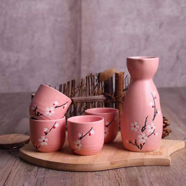 Japanese Sakura Cherry Ceramic Sake Set-Kawaii Dream