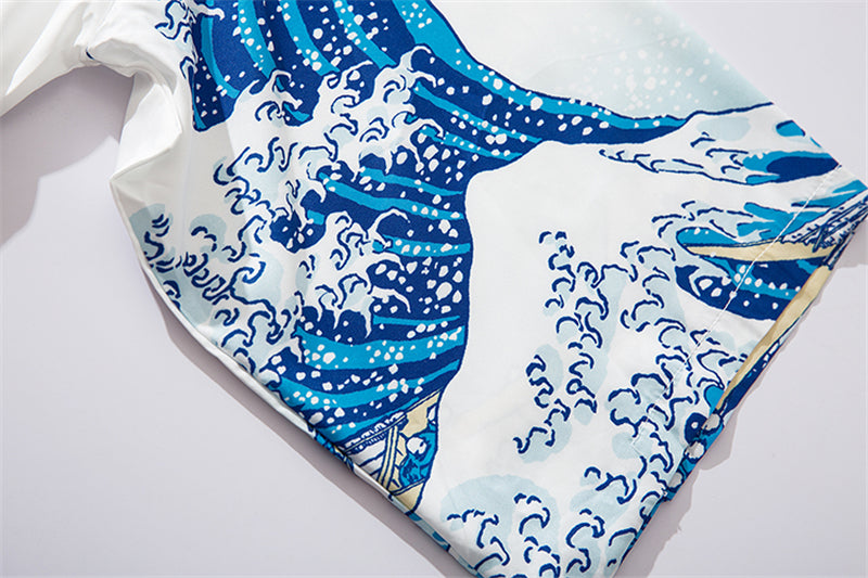 Japanese Women Kimono Great Waves-Kawaii Dream