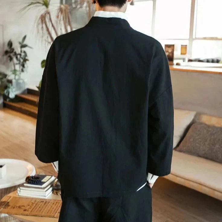 Japanese-themed Couple Crane Men's Yukata Kimono Jacket-Kawaii Dream