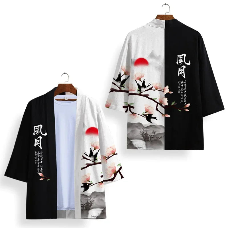 Japanese-themed Sakura Cherry Blossom Unisex Kimonos-Kawaii Dream