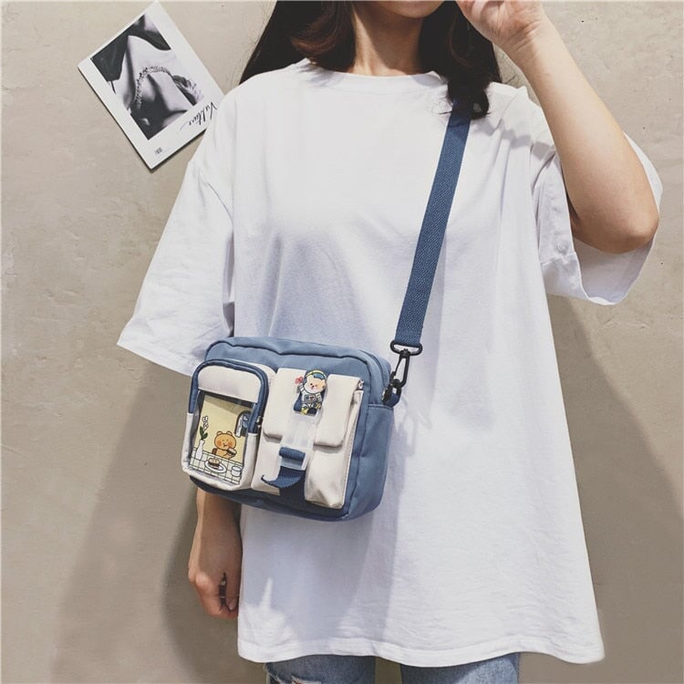 Japanse Rectangle Small Nylon Crossbody Shoulder Bag-Kawaii Dream