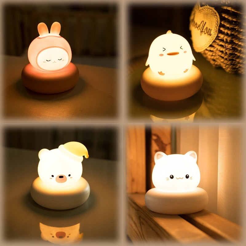 Kawaii Bear Bunny Duck Cat LED Night Light-Kawaii Dream