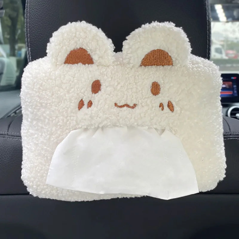 Kawaii Bear and Bunny Car Plush Tissue Box Cover-Kawaii Dream