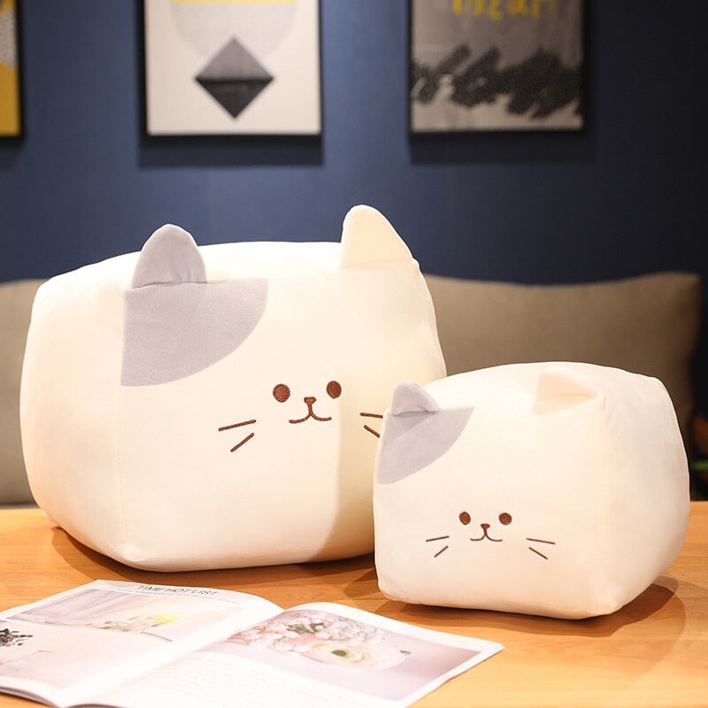 Kawaii Black White Cube Cat Plushies-Kawaii Dream