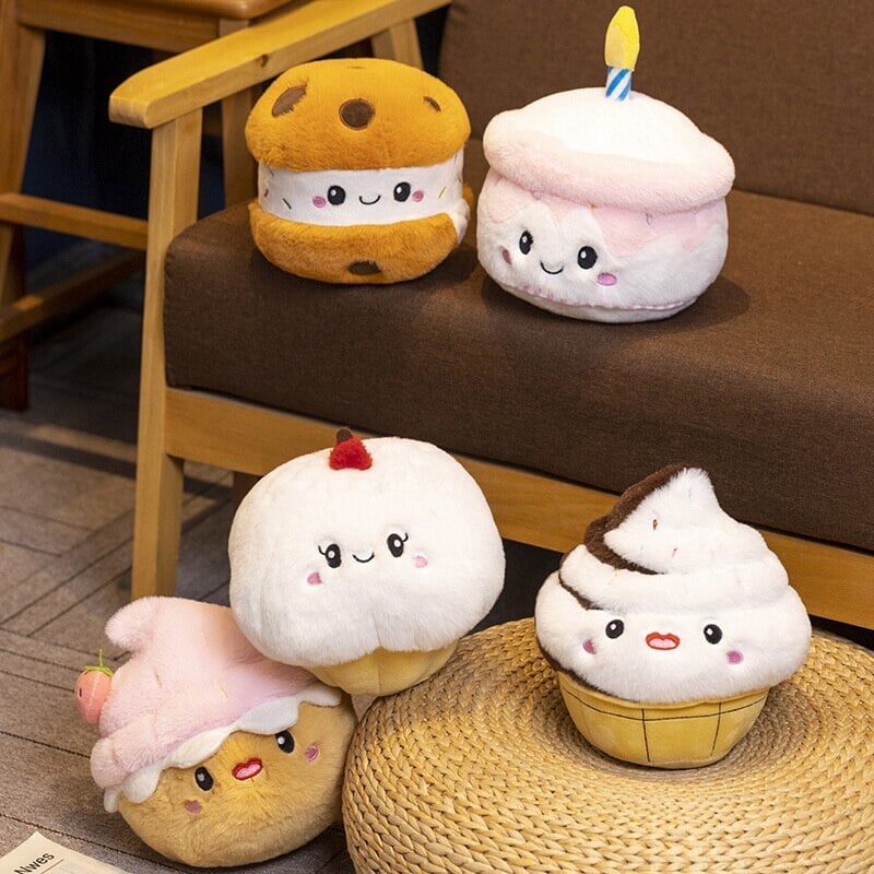 Kawaii Cake Plushie Strawberry Fruit Muffin Bakery Plushies-Kawaii Dream