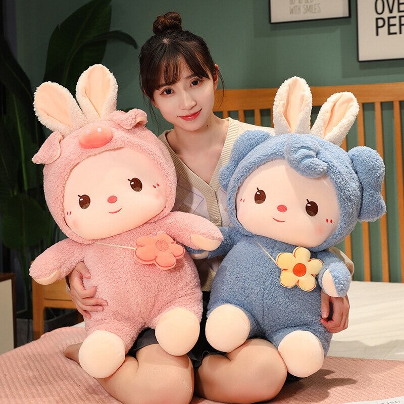 Kawaii Dressed Fluffy Bunny Plushie-Kawaii Dream