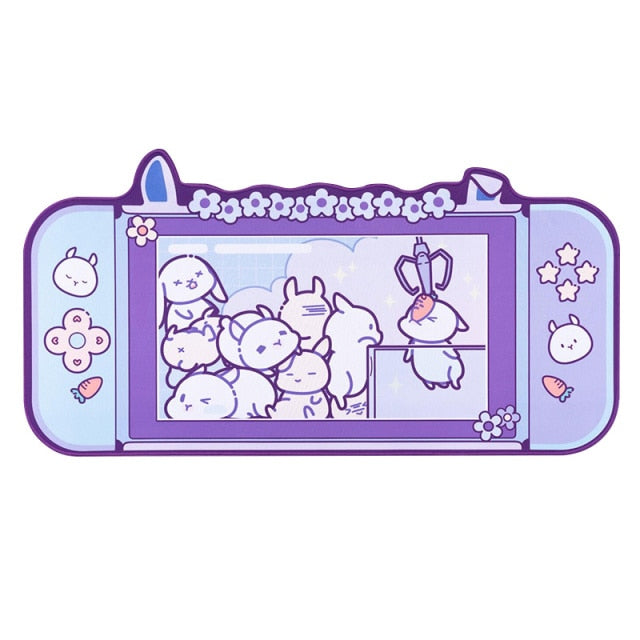Kawaii Gamer Bunny Corgi Large Mouse Pad with Ears Collection-Kawaii Dream