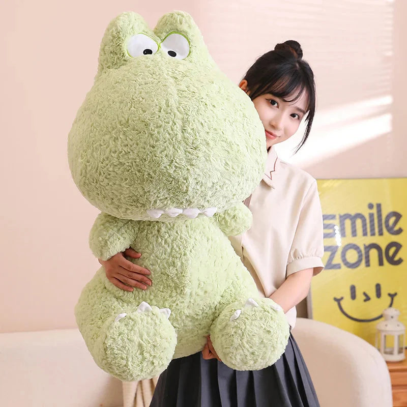 Kawaii Goofy Green Pink Dinosaur Plushies-Kawaii Dream
