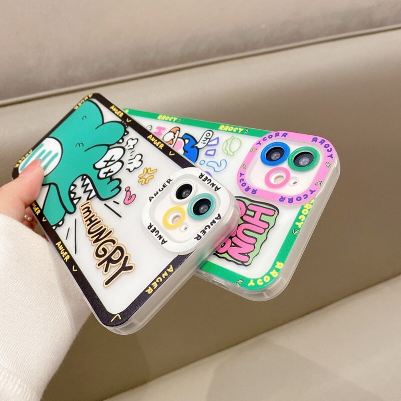 Kawaii Hangry Dinosaur iPhone Case-Kawaii Dream