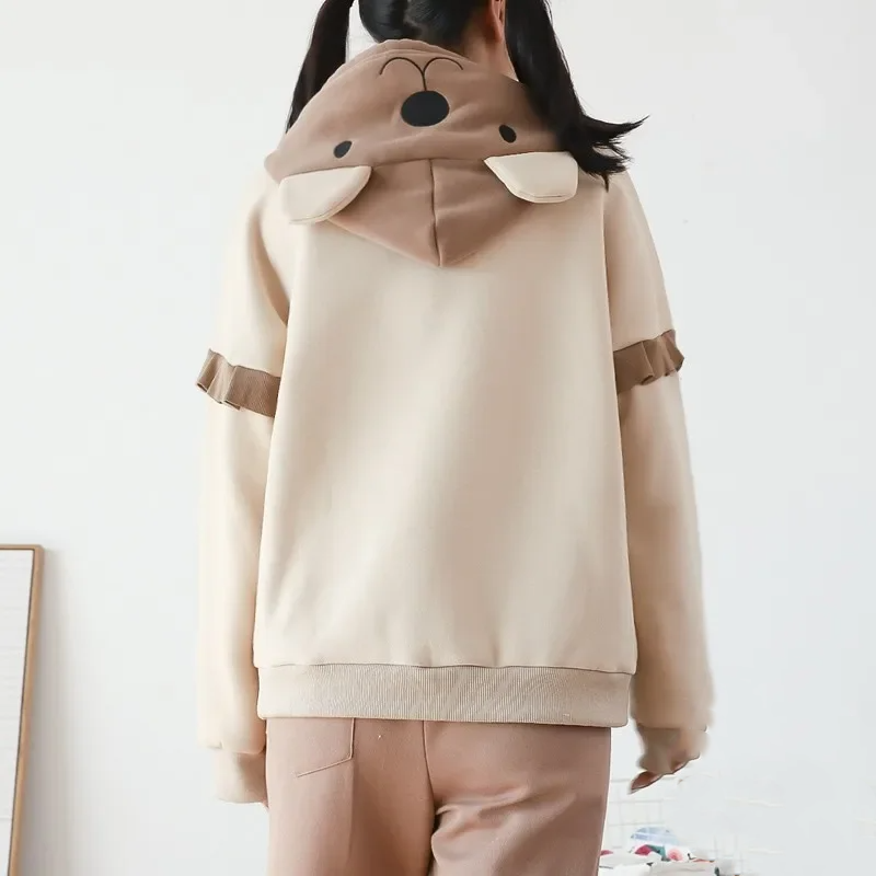 Kawaii Harajuku Style Bear Two-tone Hoodies-Kawaii Dream