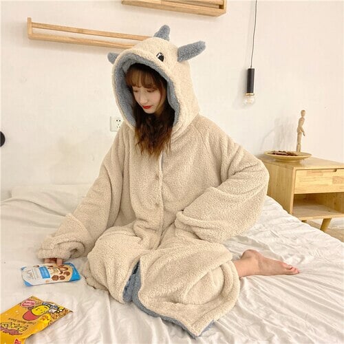 Kawaii Pastel Dragon Plush Hoodie Blanket-Kawaii Dream