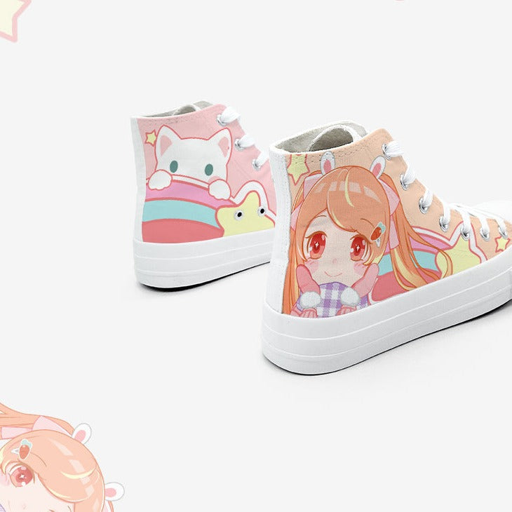Kawaii School Girl Besties Shooting Star Women's Sneakers Trainers-Kawaii Dream