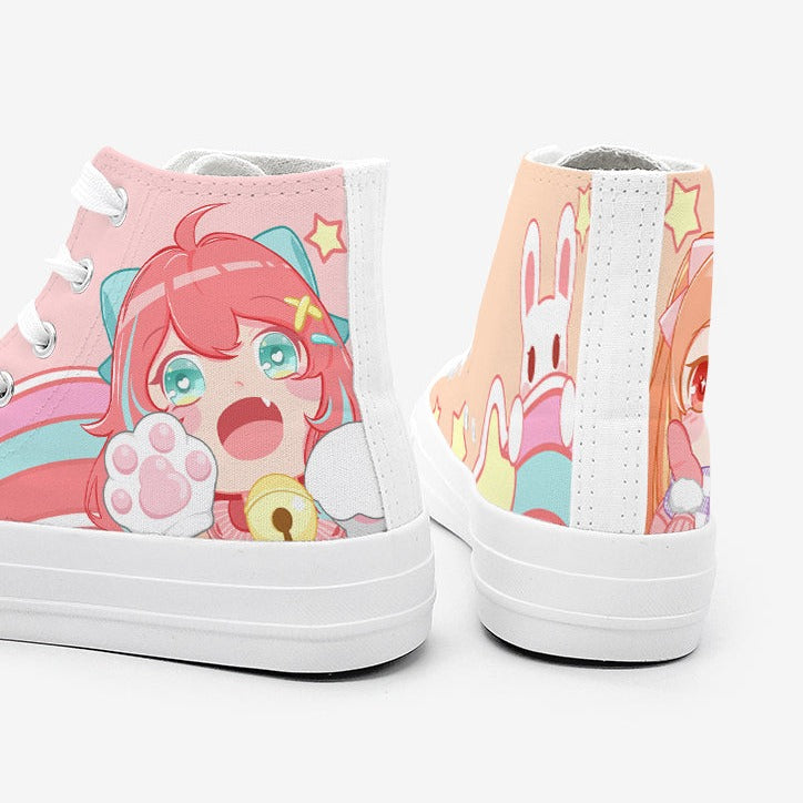 Kawaii School Girl Besties Shooting Star Women's Sneakers Trainers-Kawaii Dream