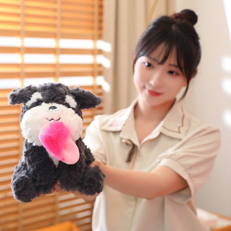 Kawaii Sooty the Black Fluffy Dog with Slipper Plushie-Kawaii Dream
