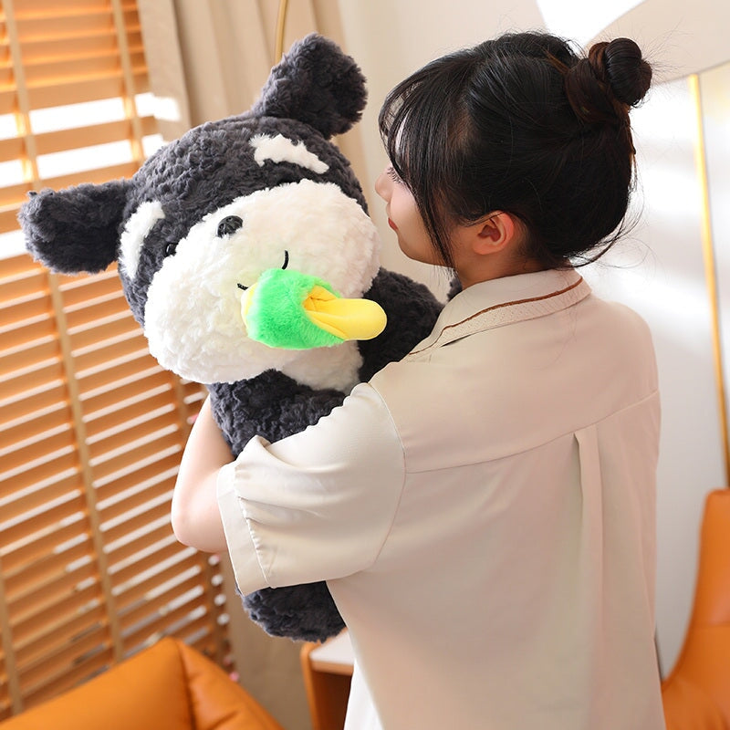 Kawaii Sooty the Black Fluffy Dog with Slipper Plushie-Kawaii Dream