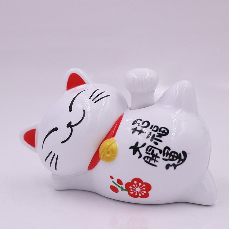 Lazy Japanese Lucky Cat Waving Arm Car Ornament-Kawaii Dream