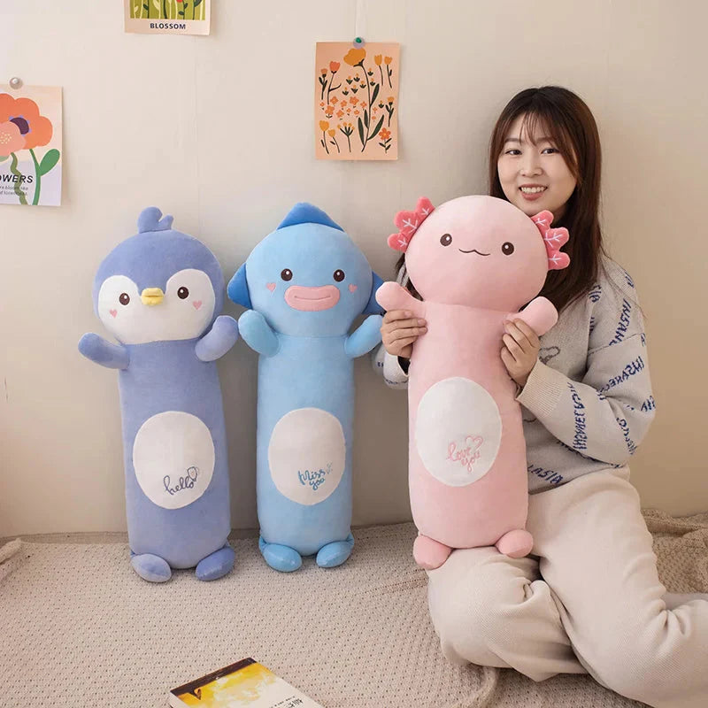 Long Snuggly Fish Axolotl Penguin Plushie Collection 2024-Kawaii Dream