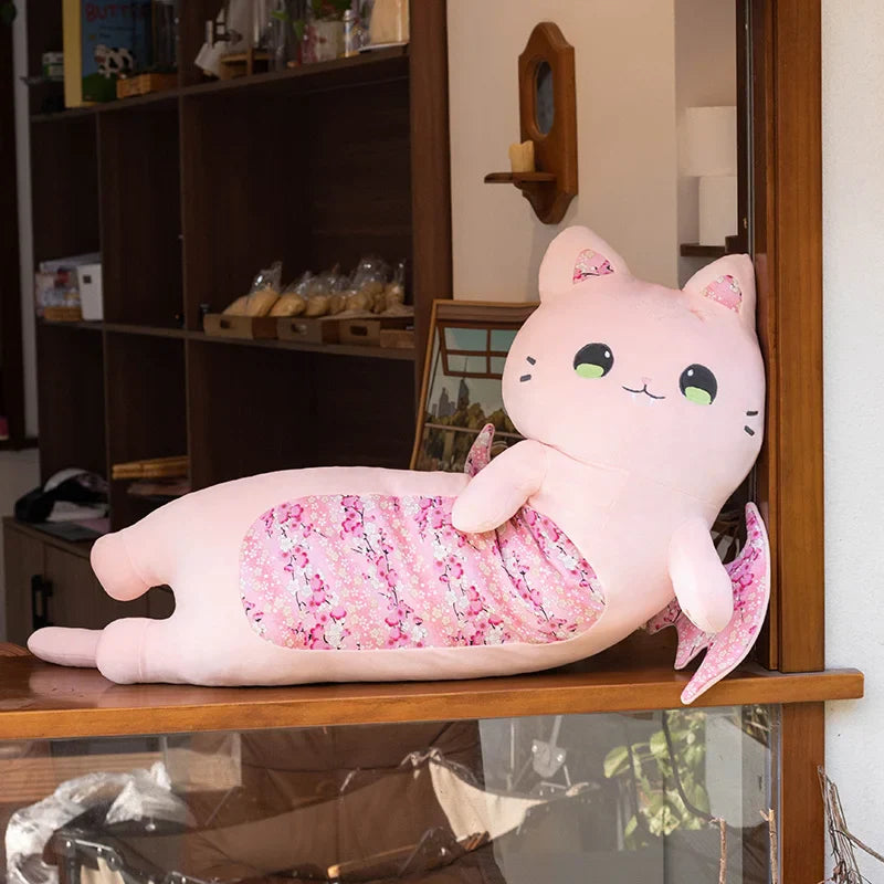Long Snuggly Luna & Solis Sakura Cat Plushies-Kawaii Dream