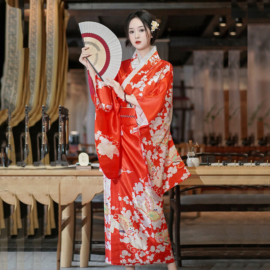 Long Traditional Japanese-themed Beautiful Floral Women's Kimono-Kawaii Dream