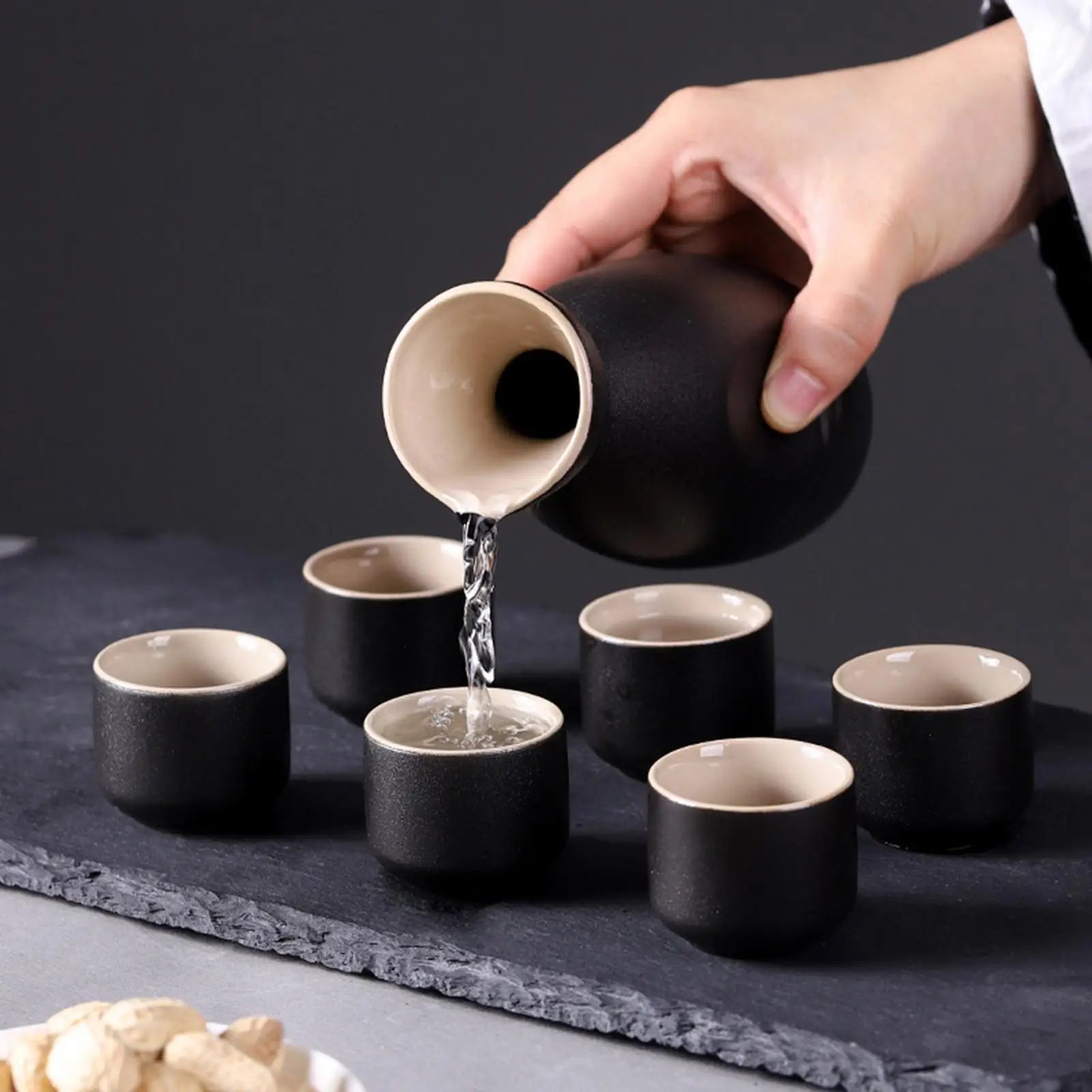 Midnight Japanese Style Ceramic Sake Set-Kawaii Dream