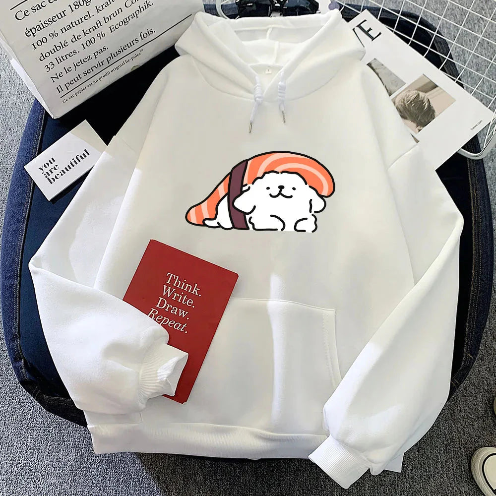 Nigiri Sushi Luckie the Dog Unisex Hoodie-Kawaii Dream