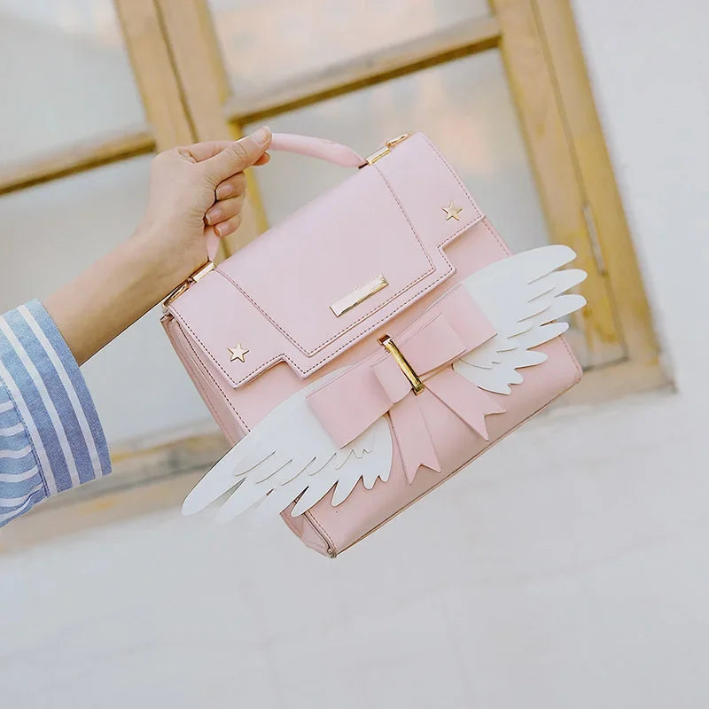 Pink Angel Wings Shoulder Bag Hand Bag-Kawaii Dream